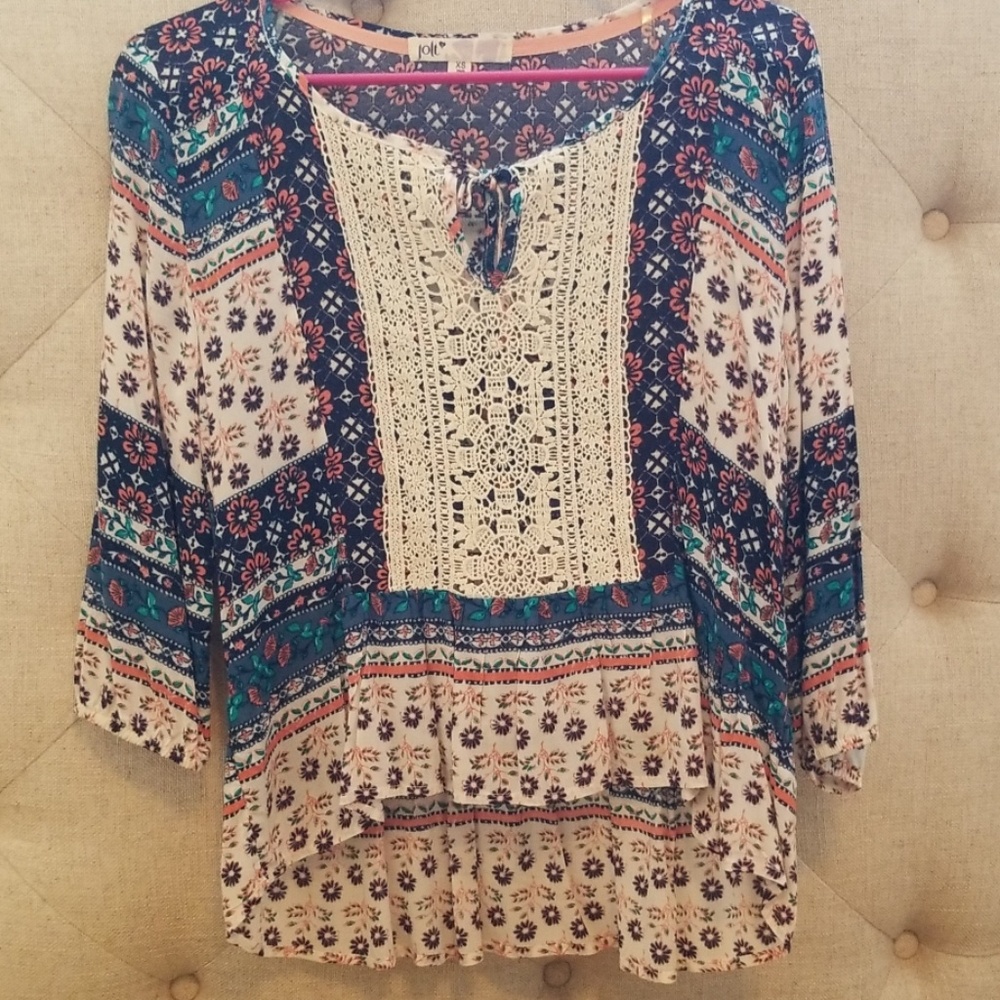 High Low bohemian top
